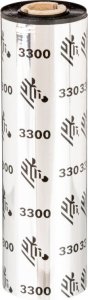 zebra Wax/Resin Ribbon, 84mmx74m (3.31inx242ft), 3300; Standard, 12mm (0.5in) core, 12/box 4