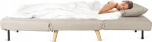 Fotel Rozkładany Do Spania Leżak Łóżko Sofa Jednoosobowa Beżowy MARRY 9
