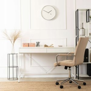 Biurko Toaletka Biała Z Szufladami Biurowe Prostokątne ALLY 3