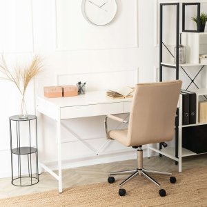 Biurko Toaletka Biała Z Szufladami Biurowe Prostokątne ALLY 7