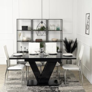 Zestaw 6x Krzesło Kuchenne Jadalni Kuchni Salonu Białe Ekoskóra MOLLY 4