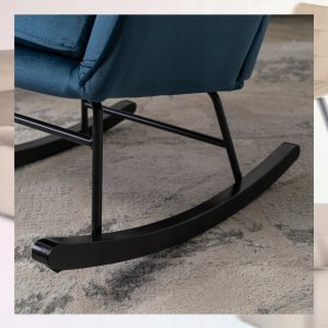 Fotel Uszak Bujany Wypoczynkowy Welurowy Salon Loft Velvet Granat JACKSON 8