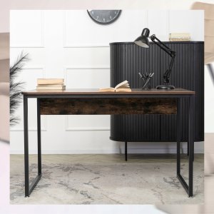 Biurko Loft Industrialne Drewniane ROSS Dąb Rustykalny Vintage 4