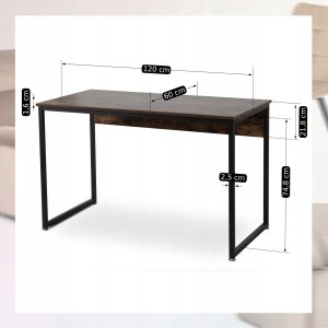 Biurko Loft Industrialne Drewniane ROSS Dąb Rustykalny Vintage 8