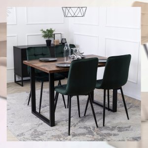 Stół Kuchenny Loft do Jadalni Salonu VETTEL Dąb Rustykalny Industrialny 3