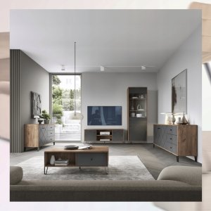 Regał na książki zabawki segregator z szufladami biurowy drewniany BACARDI 2