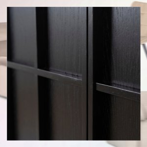 Komoda Mała 80 cm Czarna Loft NAMBINO Nowoczesna Do Salonu Sypialni 7