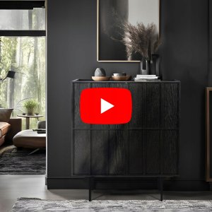 Komoda Mała 80 cm Czarna Loft NAMBINO Nowoczesna Do Salonu Sypialni 9