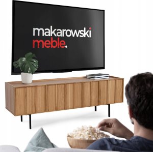 Szafka RTV 160 Trzydrzwiowa Loft Dąb BERGAMO Nowoczesna Do Salonu Sypialni 1