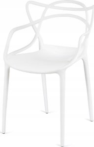 Zestaw 4x Krzesło Ażurowe Plastikowe Do Salonu Jadalni Kuchni Białe CELTIC 10