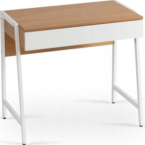 Biurko Małe Z Szufladami Loft Dla Dziecka Młodzieżowe Wąskie Dąb Białe MORI 10