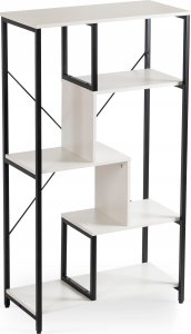 Regał Biurowy Otwarty Na Książki Na Zabawki Do Pokoju Loft Biały Czarny TIM 8