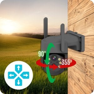 SOLARNA KAMERA WIFI 4MPX SMART ZEWNĘTRZNA OBROTOWA IP BEZPRZEWODOWA SZARA EUROLOOK K-12 6