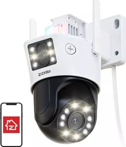 Kamera zewnętrzna IP ZOSI C298 WiFi 6MP dual Pan Tilt IP66 1