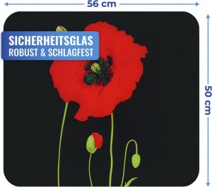 Maximex Szklana płyta kuchenna, 56 x 50 cm, POPPY, 2