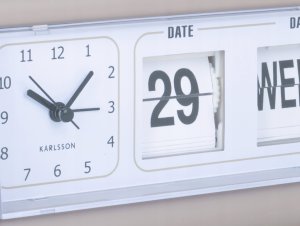 Budzik retro FLIP z datą 3