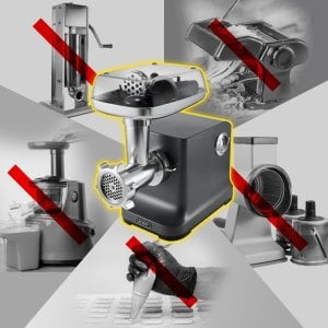 Maszynka do mielenia mięsa Yoer Elektryczna MASZYNKA do mielenia MIĘSA 6w1 + Szatkownica - Grindo MG01G 6