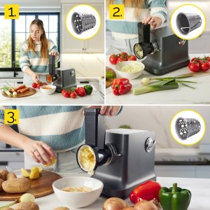 Maszynka do mielenia mięsa Yoer Elektryczna MASZYNKA do mielenia MIĘSA 6w1 + Szatkownica - Grindo MG01G 8