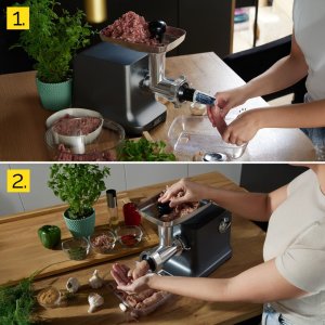 Maszynka do mielenia mięsa Yoer Elektryczna MASZYNKA do mielenia MIĘSA 6w1 + Szatkownica - Grindo MG01G 9