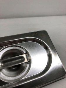 Låg 1/9 GN 17.6x10.8x3 cm Rustfri stål til Kantine 1/9 GN,1 stk 4