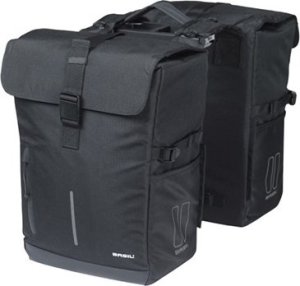 Basil Sakwy MOVE DOUBLE BICYCLE BAG, MIK z adapterem do mocowania, 30L, Black 2