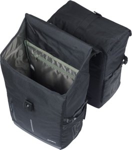 Basil Sakwy MOVE DOUBLE BICYCLE BAG, MIK z adapterem do mocowania, 30L, Black 4
