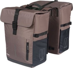 Basil Sakwy MOVE DOUBLE BICYCLE BAG, MIK z adapterem do mocowania, 30L, Brown 2