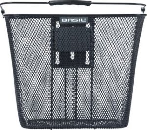 Kosz na kierownicę BASIL BILBAO, BasEasy ze wspornikiem do mocowania na główce ramy 22-25,4 mm , Stalowy, Czarny (NEW 2025) 3
