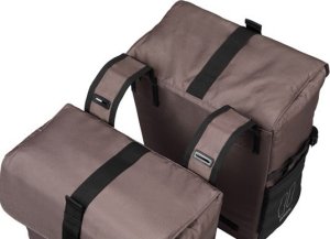 Sakwy BASIL MOVE DOUBLE BICYCLE BAG, UNIVERSAL BRIDGE, 30L, Wodoodporna, Brown (NEW 2025) 4