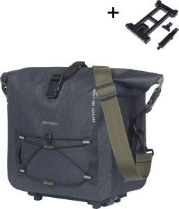 Torba na bagażnik BASIL NAVIGATOR STORM, MIK z adapterem do mocowania, 13L, Wodoodporna, Czarna (NEW 2025) 1