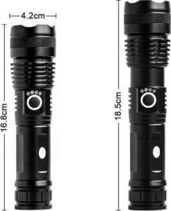 3W mini LED žibintuvėlis - Aliuminis - kišeninis žibintuvėlis su pakabuku 5