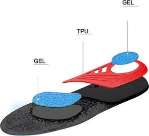 Antywstrząsowe wkładki do butów Antishock żelowe 41-47 2
