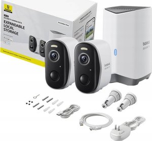 Zestaw 2 kamer zewnętrznych Baseus N1 2K (Białe) 7