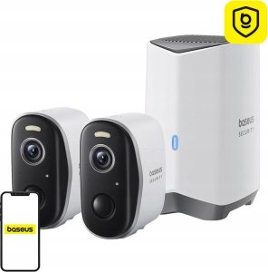 Zestaw Kamer Zewnętrznych Baseus N1 Plus 2K (Białe) 1
