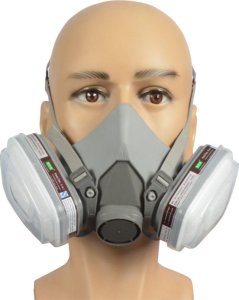 Maska Półmaska Przeciwpyłowa  Lakiernicza 2 Filtry Węglowe 2