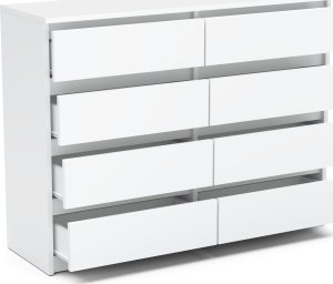 Komoda Biała z 8 Szufladami 120 CM Szafka Rtv Meble Do Salonu Sypialni Loft 2