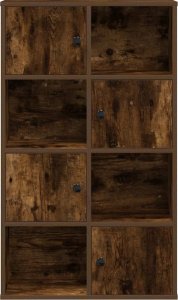 vidaXL Regał, przydymiony dąb, 60x24x101,5 cm, materiał drewnopochodny 4