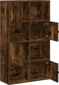 vidaXL Regał, przydymiony dąb, 60x24x101,5 cm, materiał drewnopochodny 5