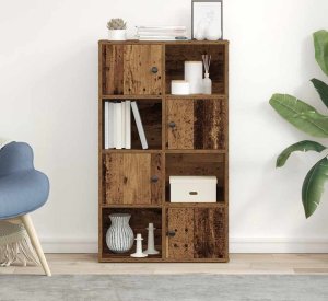 vidaXL Regał, stare drewno, 60x24x101,5 cm, materiał drewnopochodny 3