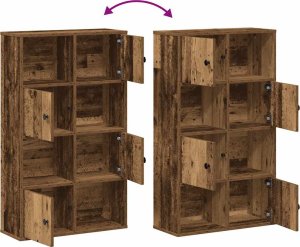 vidaXL Regał, stare drewno, 60x24x101,5 cm, materiał drewnopochodny 8