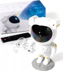 Hello Case Lampka Nocna LED Projektor Gwiazd Galaktyk Kosmos Astronauta Stojący Pilot 7