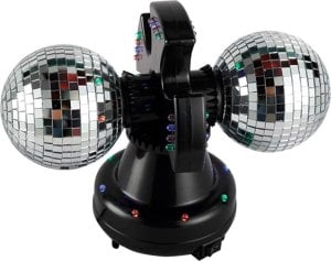 Music - Twin Mirror Ball lamp LED (501114) /Lights and Sound /Silver 1