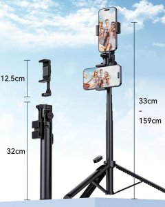 Statyw Monopod Kijek Selfie Pilot 1/4 ISO 2x Uchwyt na Telefon / ULANZI MT-70 11