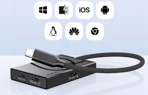 HUB Rozdzielacz 4w1 USB TYPE-C na 1x HDMI 4K 3x USB-C PD3.0 10Gbps / Ulanzi H1 6