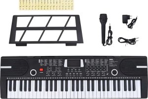 61 klawiszy pianina elektrycznego z pulpitem na nuty dla dzieci 1