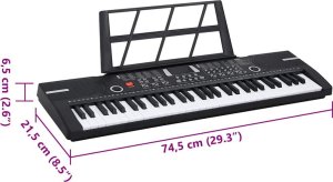 61 klawiszy pianina elektrycznego z pulpitem na nuty dla dzieci 10