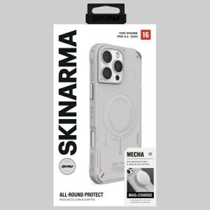 Skinarma etui Mecha iPhone 16 Pro 6.3"    Magnetic Charging jasno szary/ light grey 7