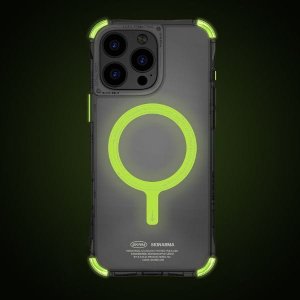 Skinarma etui Saido iPhone 16 Pro 6.3"    Magnetic Charging zielony/green (niteglow) 13