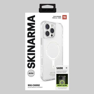 Skinarma etui Saido iPhone 16 Pro 6.3"    Magnetic Charging zielony/green (niteglow) 6