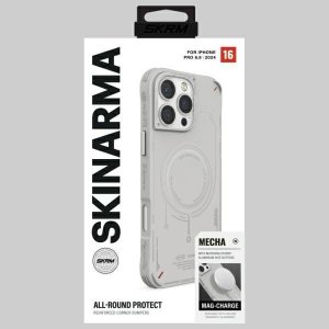Skinarma etui Mecha iPhone 16 Pro Max     6.9" Magnetic Charging jasno szary/light grey 7